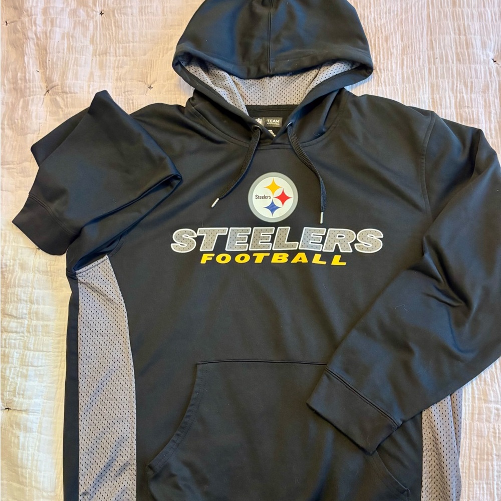 NFL Steelers Black and Gray Hoodie
